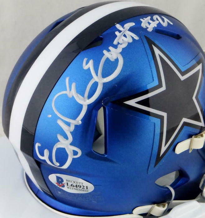 Ezekiel Elliott Dallas Cowboys Signed Blaze Mini Helmet (BAS COA)