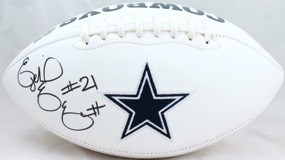 Ezekiel Elliott Autographed Dallas Cowboys Logo Football- (BAS COA)