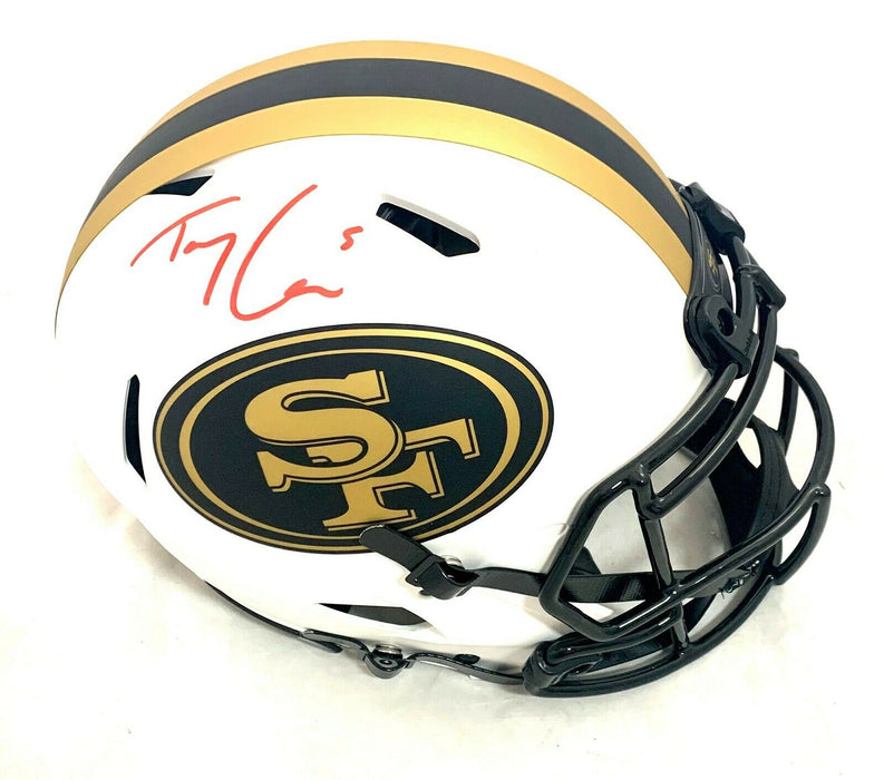 Trey Lance Autographed San Francisco 49ers Lunar Eclipse Mini Helmet - BAS