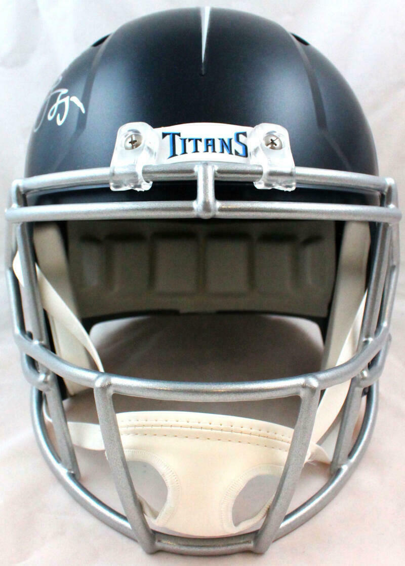 Derrick Mason Tennessee Titans Signed F/S Speed Helmet (BAS COA)