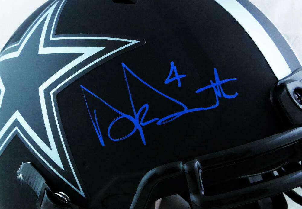 Dak Prescott Signed Dallas Cowboys F/S Eclipse Speed Authentic Helmet - (BAS COA)