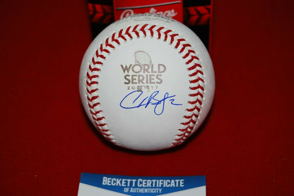 ALEX BREGMAN Houston Astros autographed signed 2017 W/S Baseball (BAS COA)