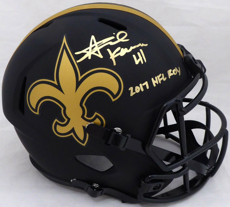 Alvin Kamara New Orleans Saints Signed Saints Eclipse Full-sized Helmet with "ROY" 190036 (BAS COA)