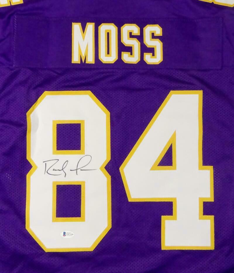 Randy Moss Minnesota Vikings Autographed Purple Pro Style Jersey - (BAS COA)