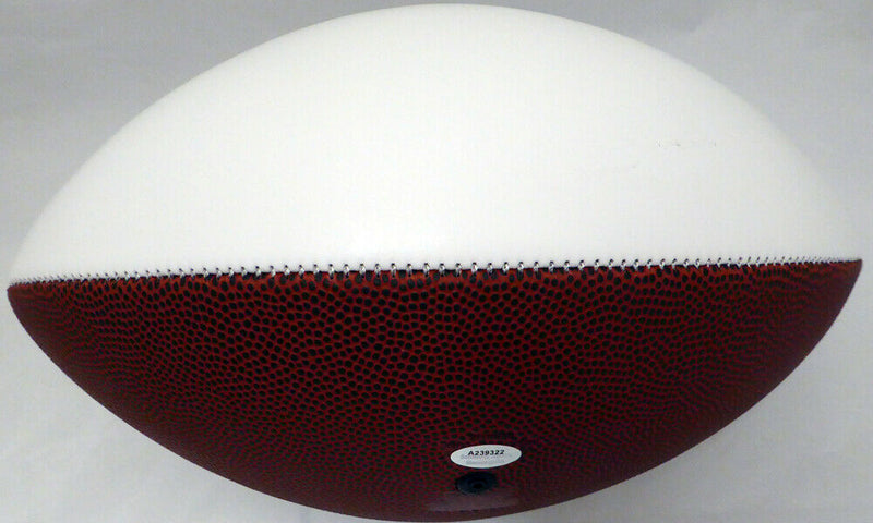 BARRY SANDERS DETROIT LIONS AUTOGRAPHED SIGNED LIONS WHITE LOGO FOOTBALL 125725 (BAS COA)