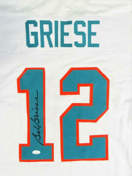 Bob Griese Autographed White Pro Style Jersey (JSA COA)