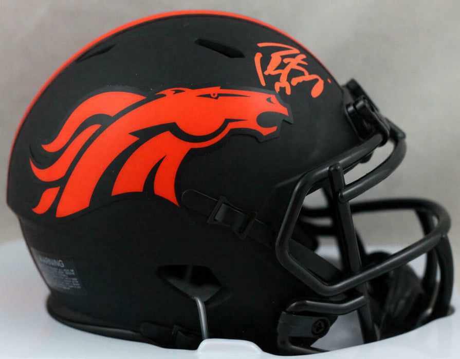 Peyton Manning Denver Broncos Signed Eclipse Mini Helmet (FAN COA)