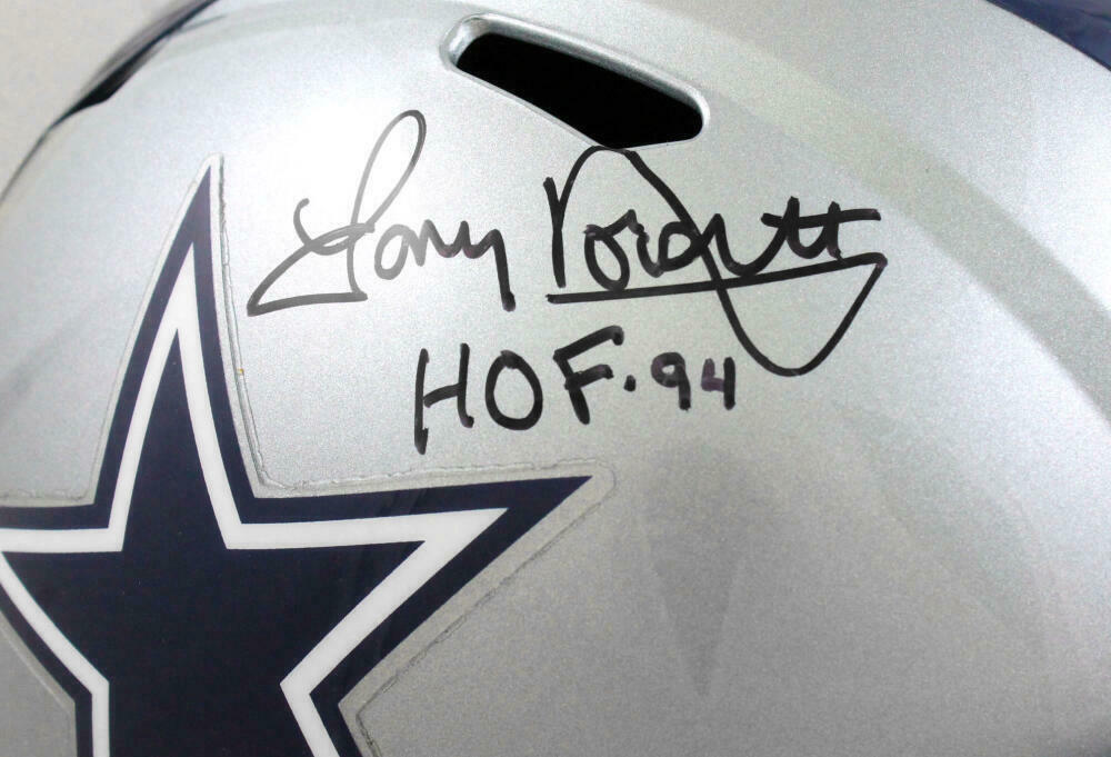 Tony Dorsett Autographed Dallas Cowboys F/S Speed Helmet w/ HOF- (BAS COA)