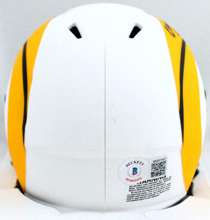 Cam Akers Los Angeles Rams Signed Lunar Speed Mini Helmet BAS COA (St. Louis)