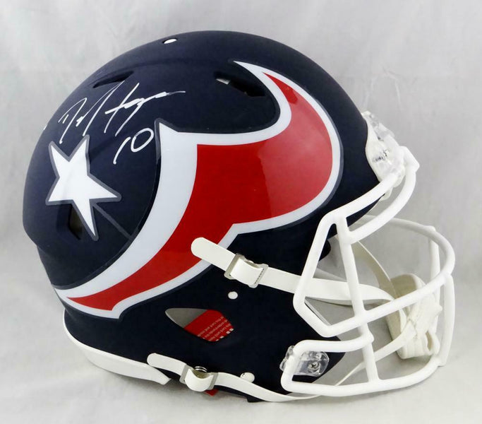 : Andre Johnson Signed Houston Texans Chrome Speed Mini