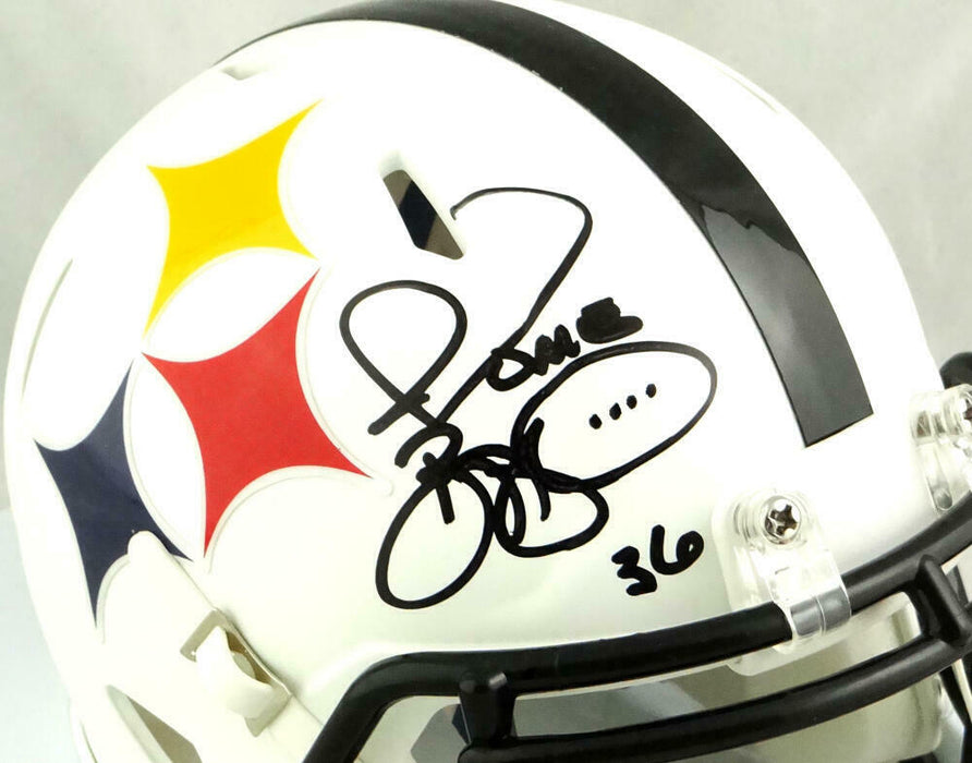 Jerome Bettis Pittsburgh Steelers Signed Pittsburgh Steelers AMP Speed Mini Helmet (BAS COA)
