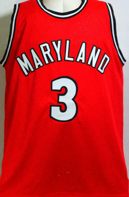 Steve Francis Autographed Red College Style Jersey (BAS COA)