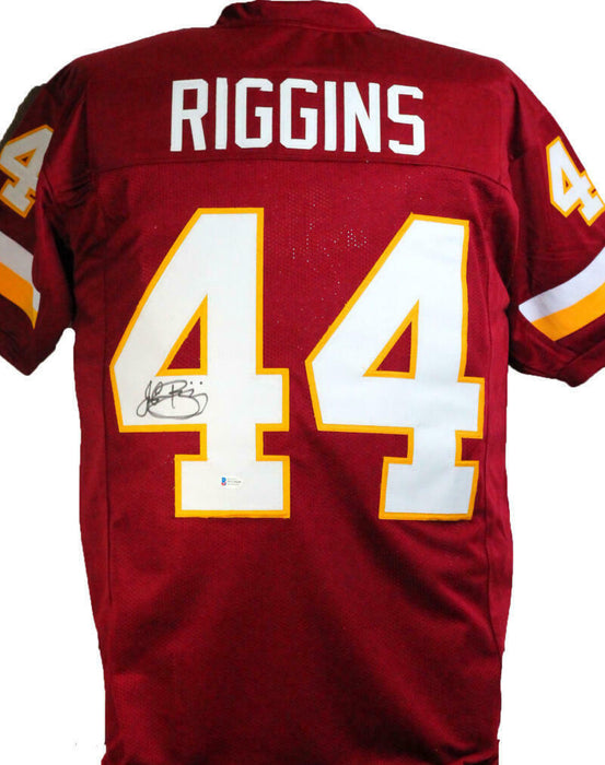 John Riggins Washington Redskins Signed Maroon Pro Style Jersey *Black (BAS COA)