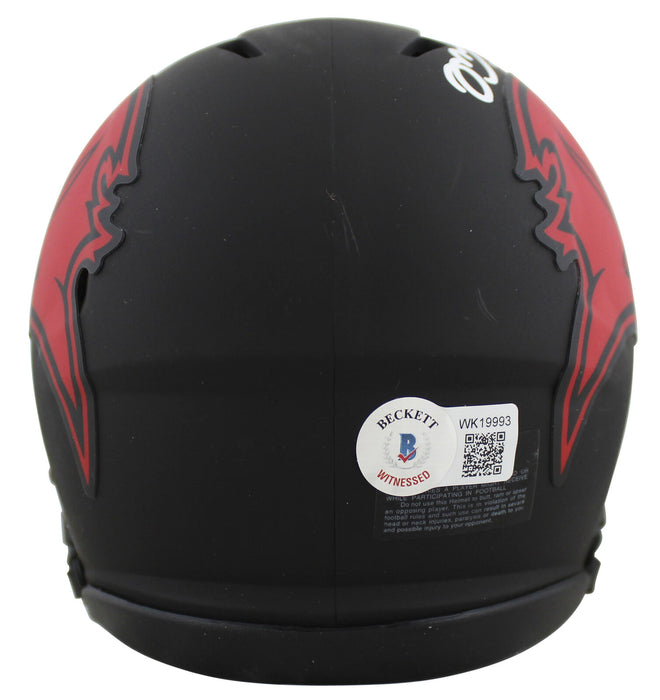 Mike Alstott Tampa Bay Buccaneers Signed Eclipse Speed Mini Helmet (BAS COA)
