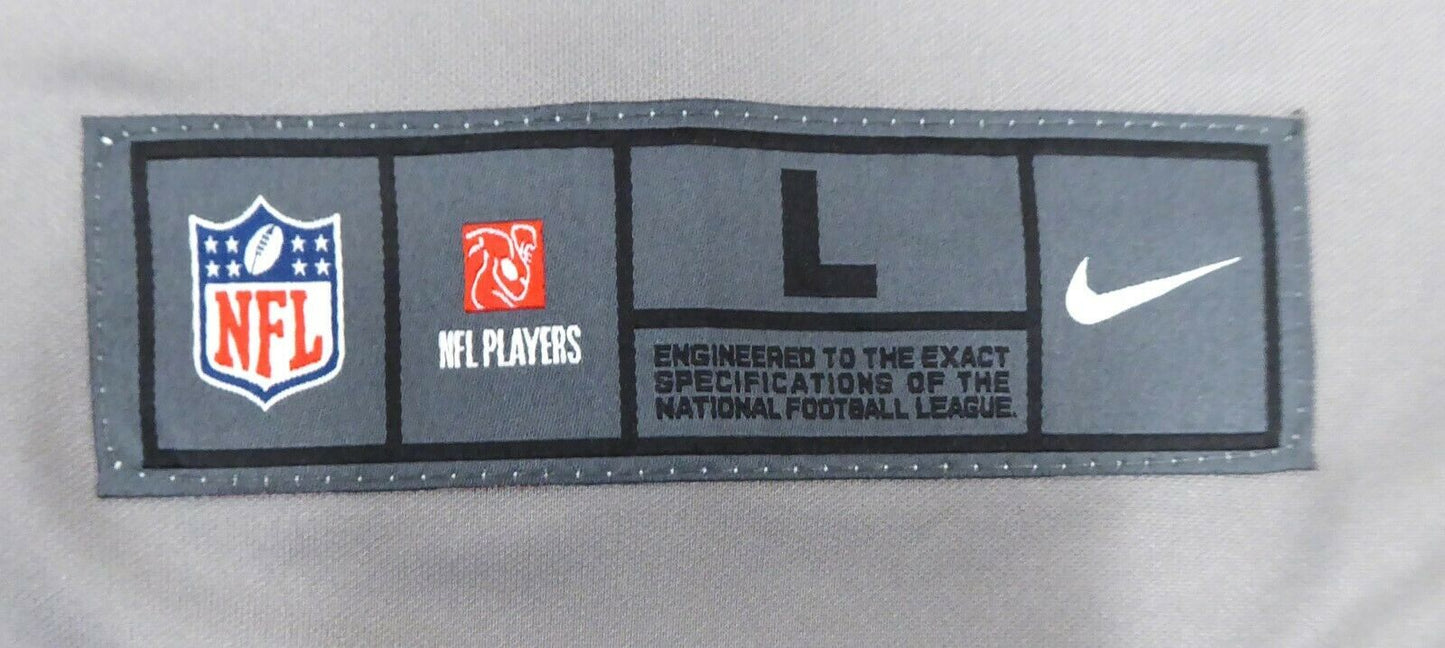 BARRY SANDERS DETROIT LIONS AUTOGRAPHED SIGNED GRAY NIKE JERSEY SIZE L 191118 (BAS COA)