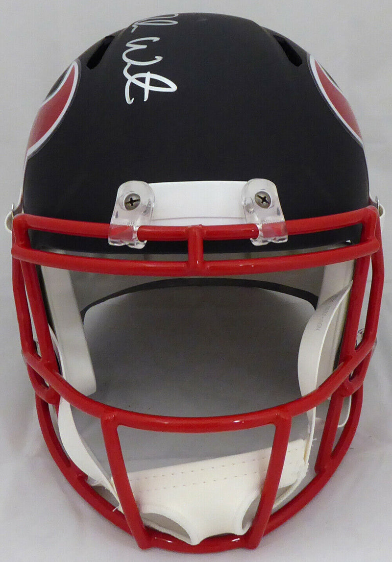 DESHAUN WATSON HOUSTON TEXANS AUTOGRAPHED TEXANS MATTE BLACK FULL SIZE HELMET149110 (BAS COA)