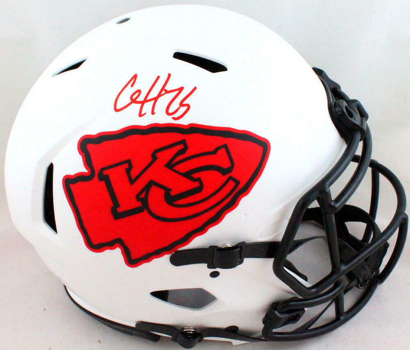 Clyde Edwards-Helaire Kansas City Chiefs Signed Chiefs Authentic Lunar Full-sized Helmet *Red (BAS COA)