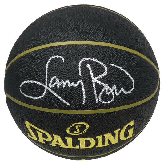 Larry Bird Boston Celtics Signed Spalding Elevation Black NBA Basketball (SS COA)