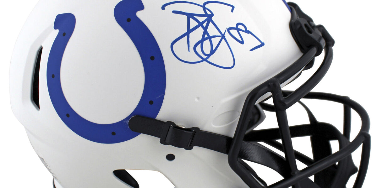 Reggie Wayne Indianapolis Colts Lunar Full Size Speed Proline Helmet P —  Ultimate Autographs