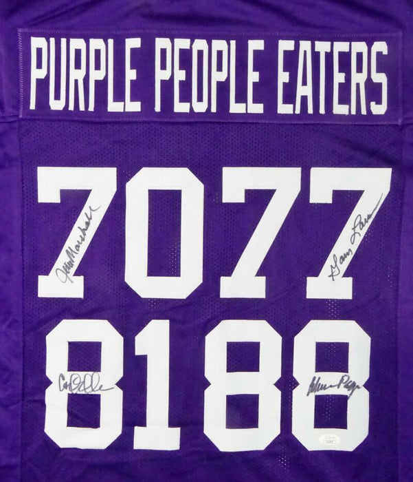 Purple People Eaters Minnesota Vikings Signed Purple Pro Style Jersey (JSA COA)