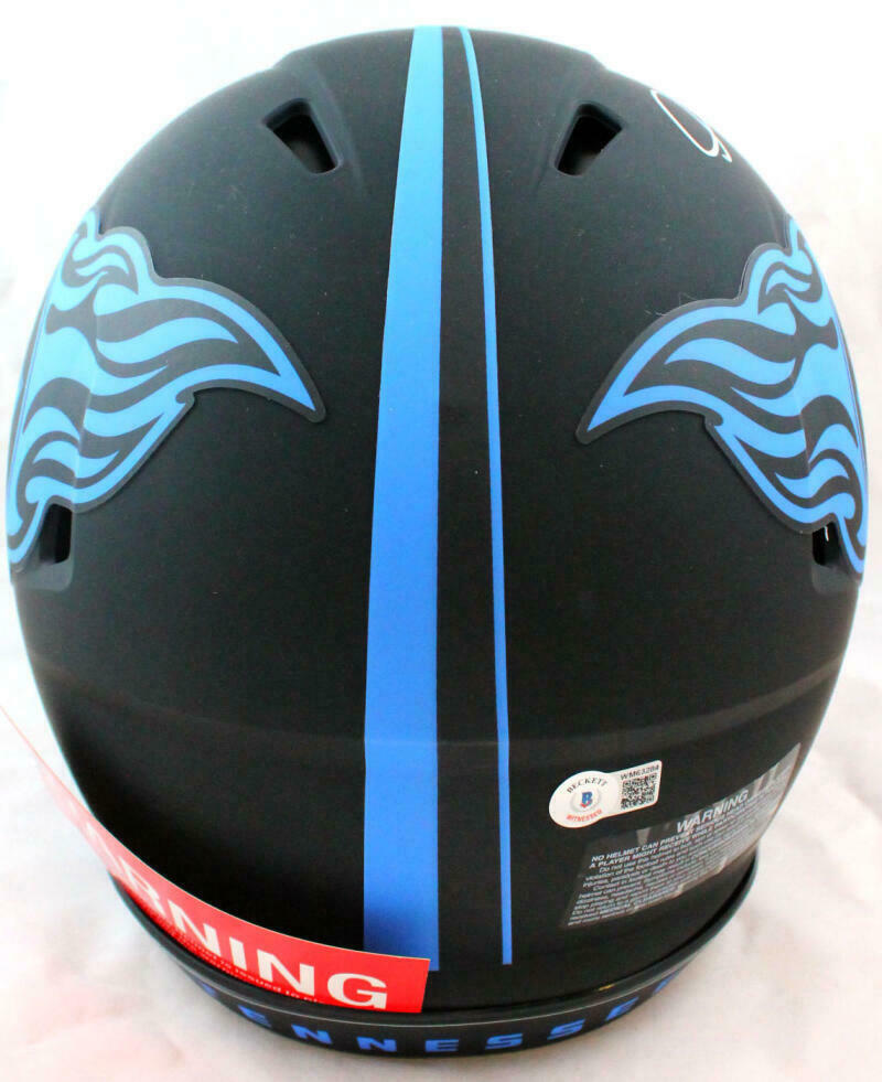 Derrick Mason Tennessee Titans Signed F/S Eclipse Speed Authentic Helmet w/Insc (BAS COA)