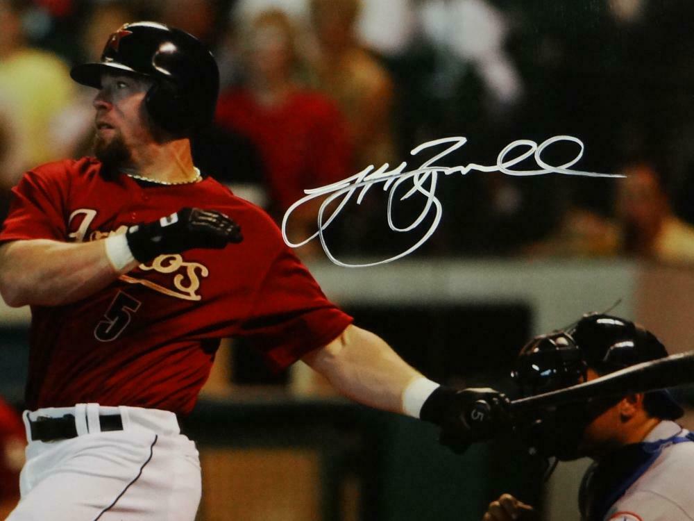 Jeff Bagwell Houston Astros Signed Astros 16x20 Finishing Swing PF Photo - (BAS COA)