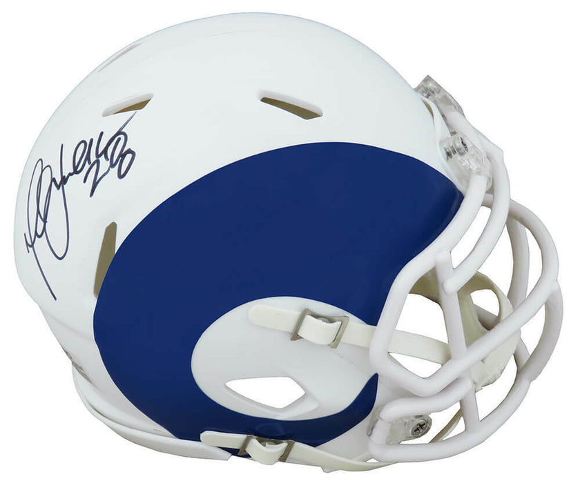 Marshall Faulk St. Louis Rams Signed AMP Series Riddell Speed Mini Helmet SCHWARTZ (Los Angeles)