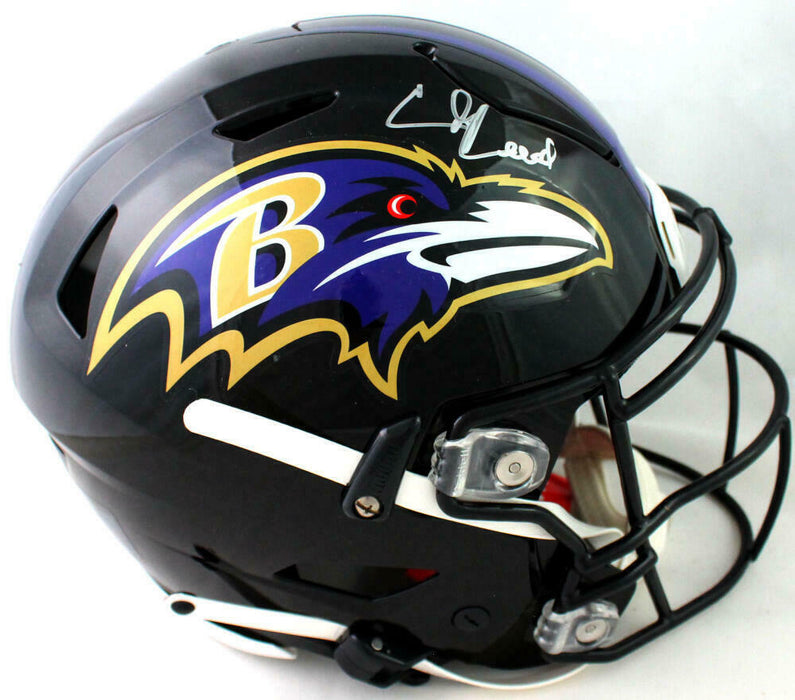 Ed Reed Baltimore Ravens Signed F/S SpeedFlex Authentic Helmet (BAS COA)