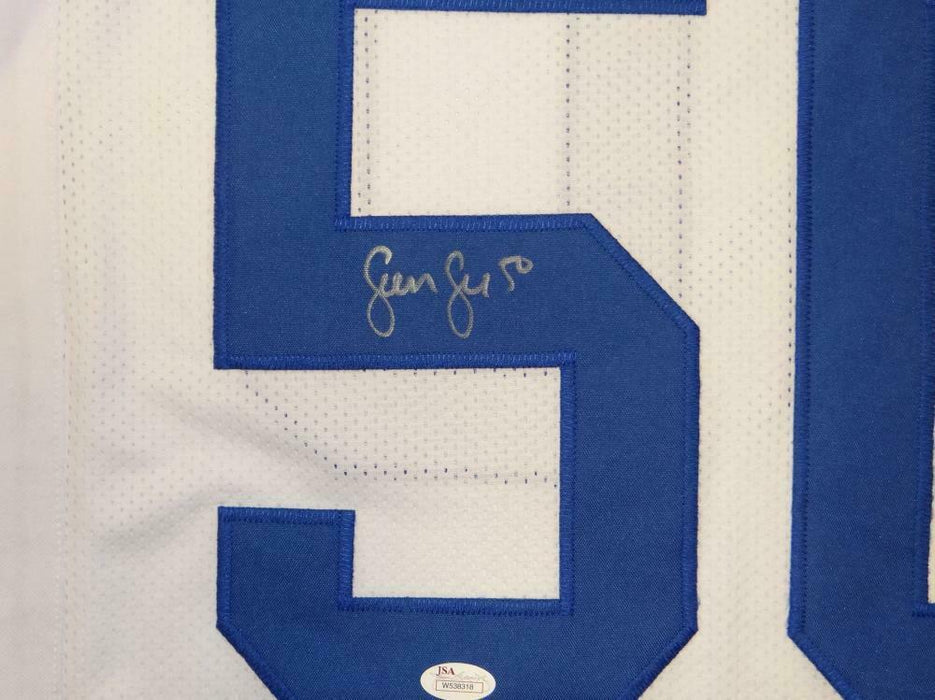 Sean Lee Autographed Dallas Cowboys White Pro Style Jersey- (JSA COA)