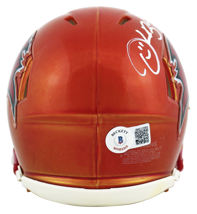 Derrick Brooks Tampa Bay Buccaneers Signed Flash Speed Mini Helmet (BAS COA)