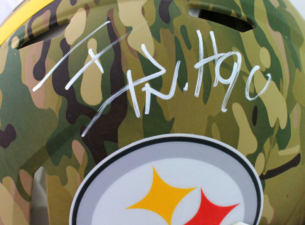 T. J. Watt Signed Full-Size Authentic On-Field Hydro-Dipped Helmet (Beckett  COA)