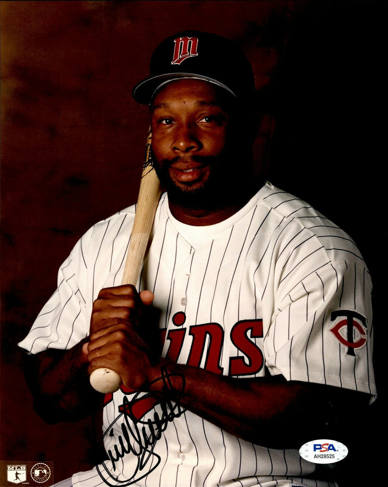 Kirby Puckett Minnesota Twins Signed 8x10 Photo AH28525 (PSA/DNA COA)