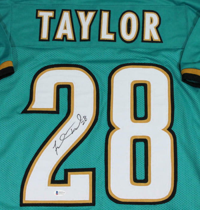 Fred Taylor Jacksonville Jaguars Signed Teal Pro Style Jersey (BAS COA)
