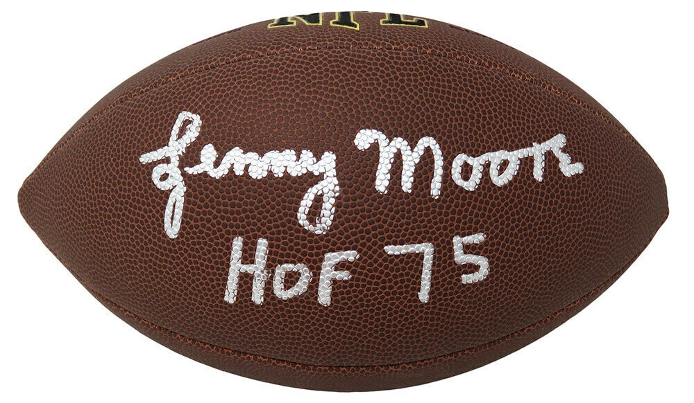 Lenny Moore Indianapolis Colts Signed Wilson Super Grip Full Size NFL Football w/HOF'75 SCHWARTZ (Baltimore)