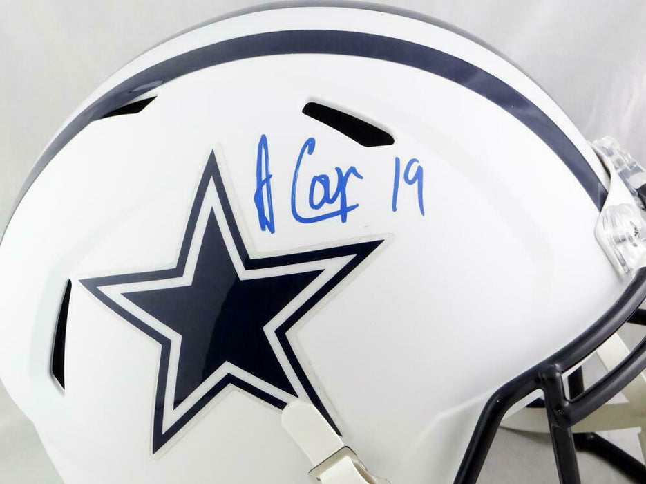 Amari Cooper Dallas Cowboys Signed F/S Flat White Speed Helmet- (JSA COA)