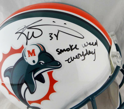 Ricky Williams Miami Dolphins Signed F/S Pro Line Helmet w/ Smoke Weed (JSA COA)