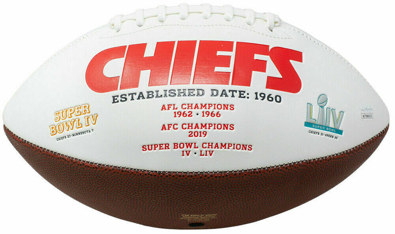 Frank Clark Kansas City Chiefs Signed KC Chiefs Super Bowl LIV Logo Football with Case (JSA COA)