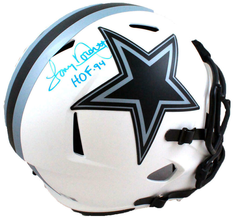 Tony Dorsett Signed Dallas Cowboys Lunar F/S Speed Helmet w/HOF- (BAS COA)