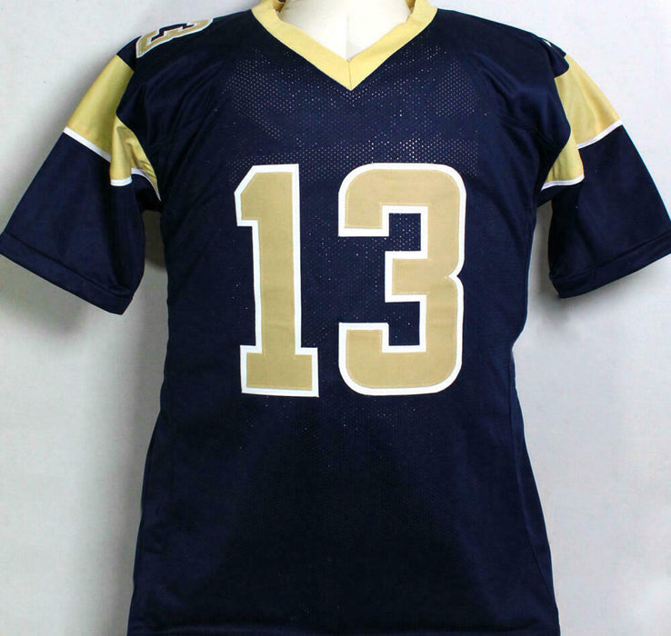 Kurt Warner Autographed Blue/Gold Pro Style Jersey (BAS COA)