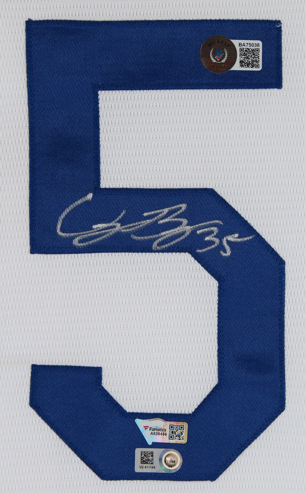 Cody Bellinger Los Angeles Dodgers Signed White Majestic Jersey w/ 2018 WS Patch BAS COA (Brooklyn)