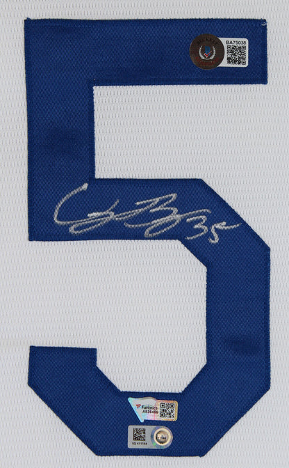 Cody Bellinger Los Angeles Dodgers Signed White Majestic Jersey w/ 2018 WS Patch BAS COA (Brooklyn)
