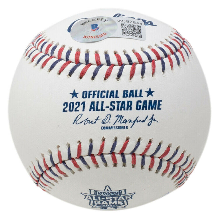 Ronald Acuna Jr. Atlanta Braves Signed 2021 All Star Game MLB Baseball w/Case (BAS COA)