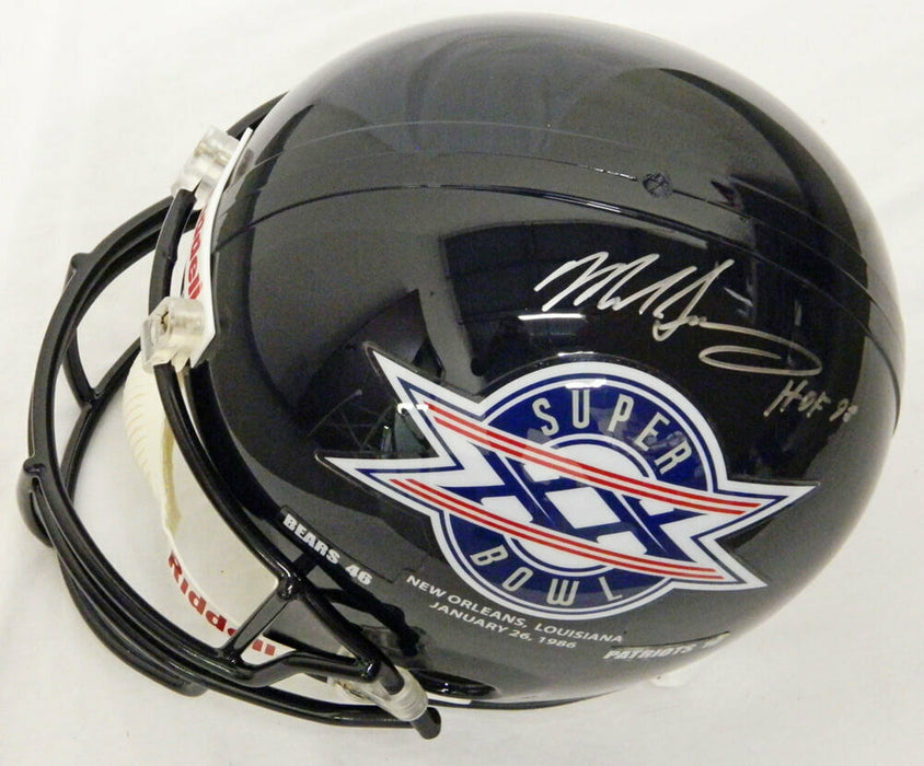 MIKE SINGLETARY Chicago Bears Signed SB XX Champs Riddell Full-Size Helmet w/HOF'98 (SS COA)