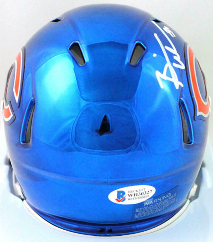 Brian Urlacher Chicago Bears Signed Chrome Mini Helmet (BAS COA)