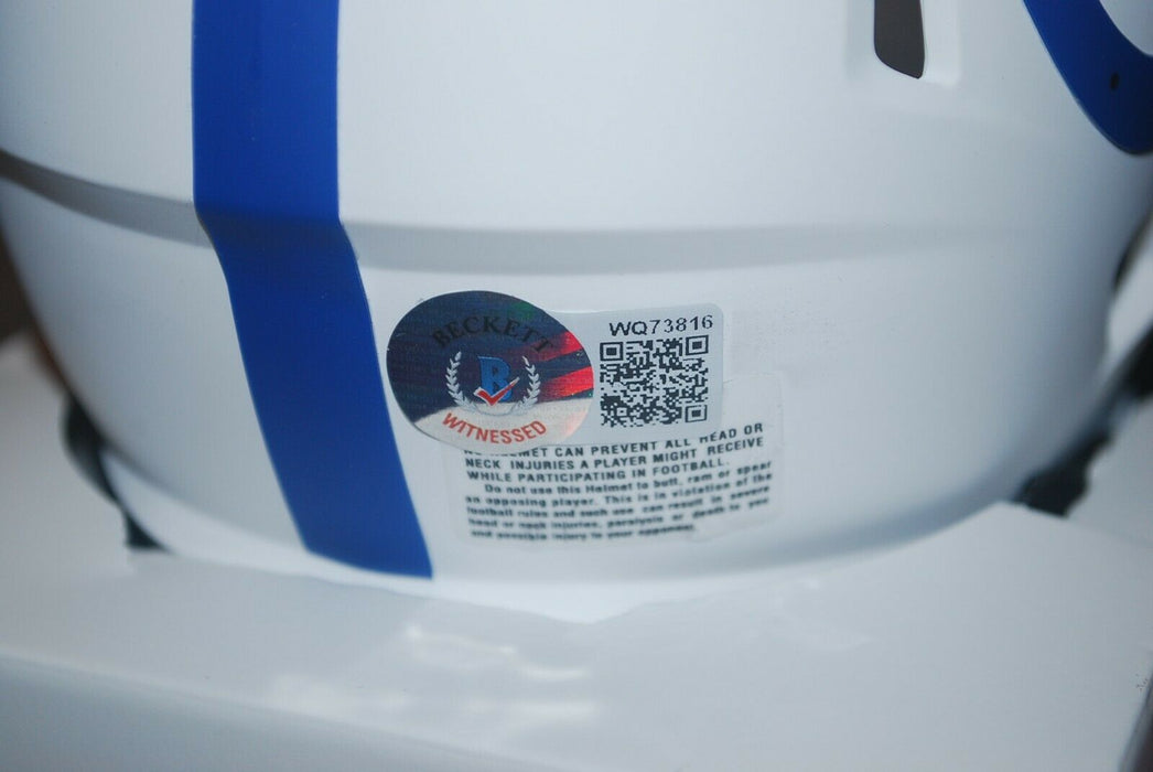 Edgerrin James Indianapolis Colts Signed Lunar Eclipse Mini Helmet BAS COA (Baltimore)