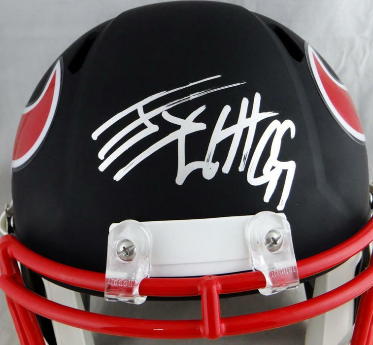 JJ Watt Houston Texans Signed F/S Flat Black Helmet (JSA COA)
