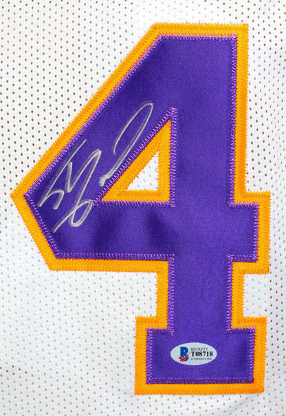 Shaquille O'Neal Los Angeles Lakers Autographed White Los Angeles Jersey -(BAS COA)
