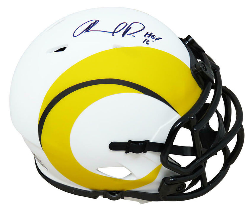 Orlando Pace Los Angeles Rams Signed Lunar Eclipse Riddell Speed Mini Helmet w/HOF SCHWARTZ (St. Louis)
