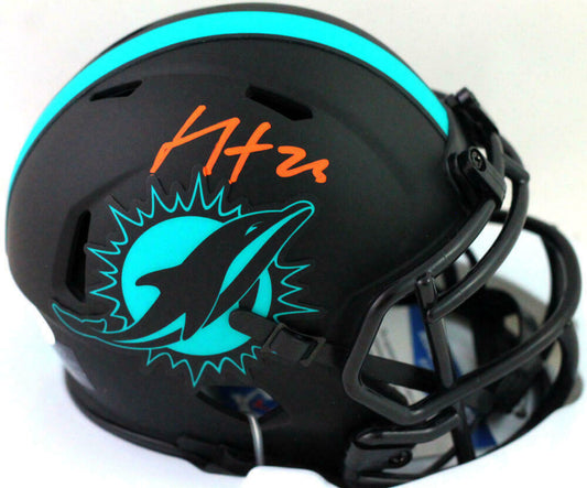 Xavien Howard Miami Dolphins Signed Miami Dolphins Eclipse Mini Helmet *Orange (BAS COA)