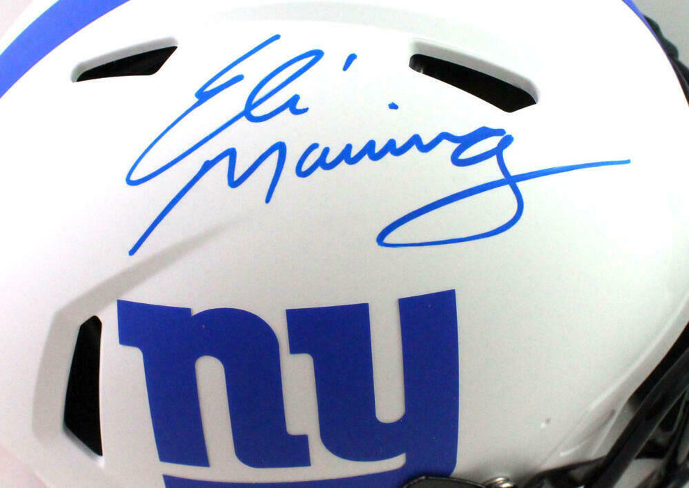 Eli Manning New York Giants Signed NY Giants Authentic Lunar Full-sized Helmet *Blue (FAN COA)